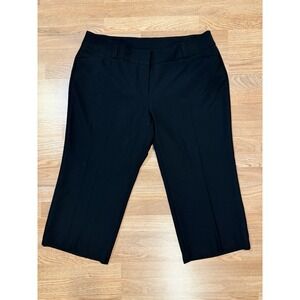 Alfani Women's Plus 20W Petite Black Wide Leg Culotte Cropped Pants Trousers
